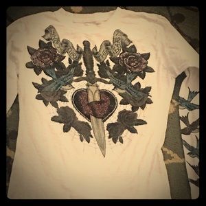 Women’s long sleeve blinged Sinful top